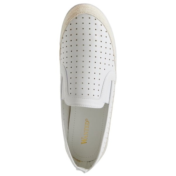 WANTED SHOES Crossfire Slip On White Espadrille Flats size10 - Picture 4 of 4